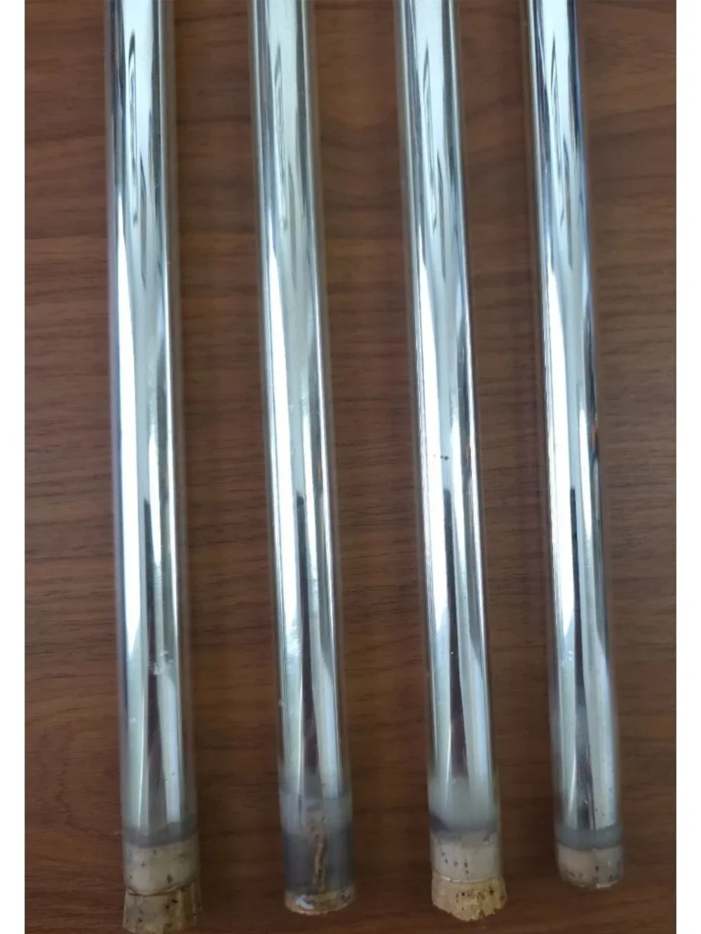 VINTAGE Set Of 4 Mercury Glass Taper 14" Silver Candles Candlesticks - Portugal - Picture 3 of 8